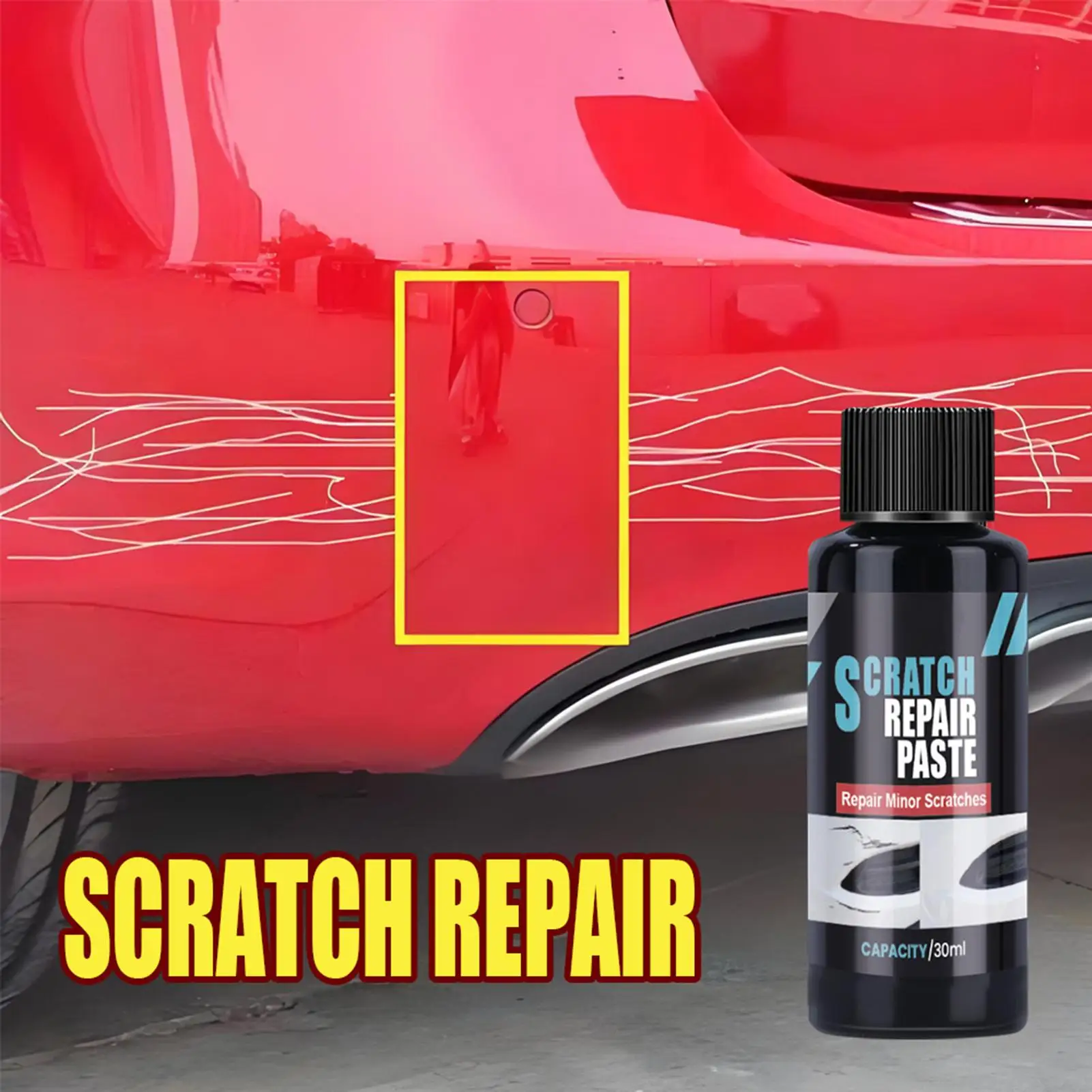

30ml Car Scratch Remover & Polish Compound - Long-Lasting Paint Repair Paste for Automotive, SUV, RV, Sedan, Restores Shine