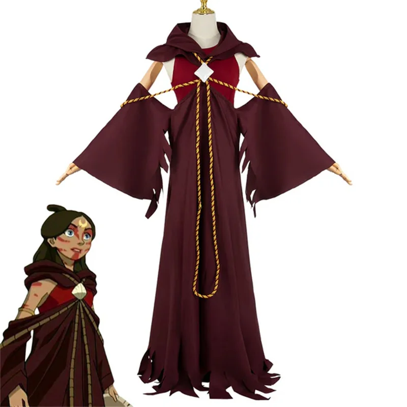 

Anime Katara Cosplay Costume Women Dress Full Set Halloween Party Outfits