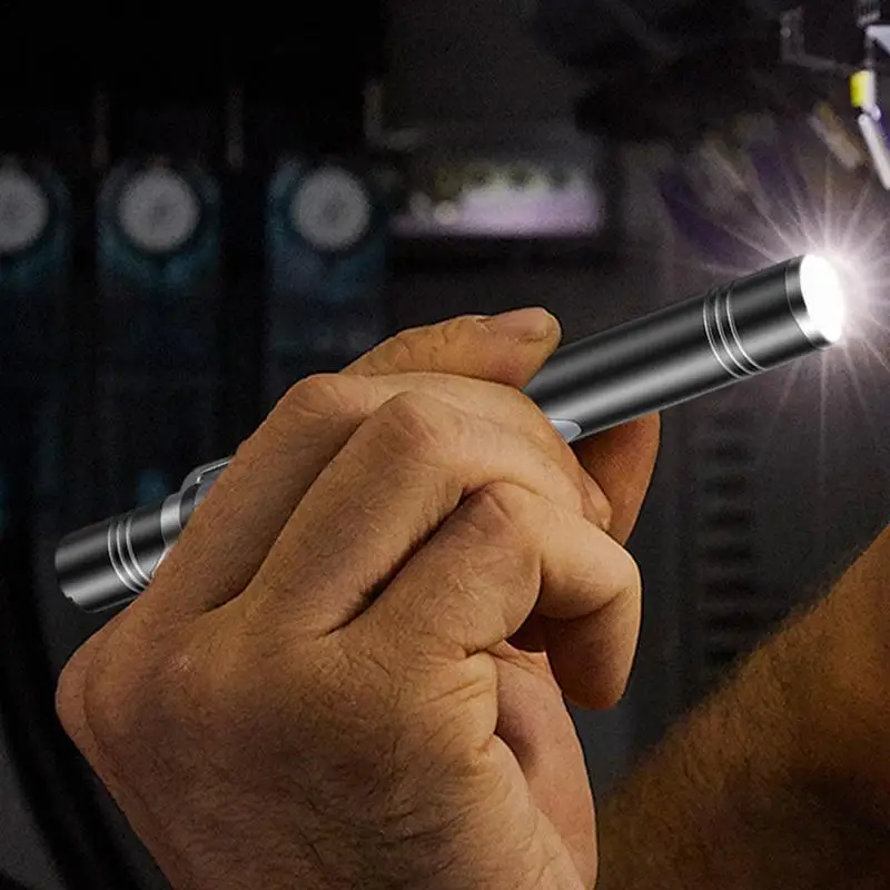 Pen Light Rechargeable Small Flashlight 4 Lighting Modes Portable Flashlight For Camping Work Repair Outdoor