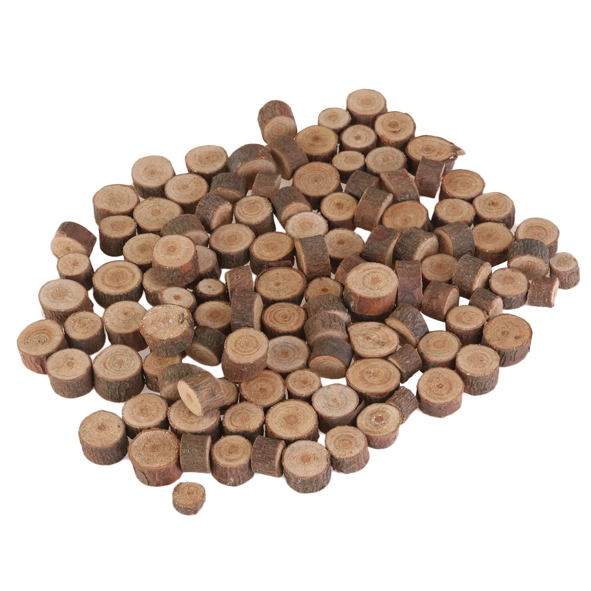

100pcs Natural Wood Slices 1-2Cm With Bark Smooth Sanded Discs For Diy Crafts Scrapbooking Sign Making Wooden Discs For Art