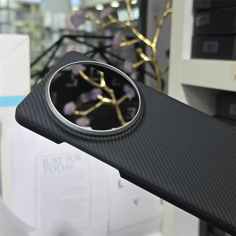 Xiaomi 15 울트라 매트 아머 하드 커버용 자기 정품 아라미드 탄소 섬유 케이스