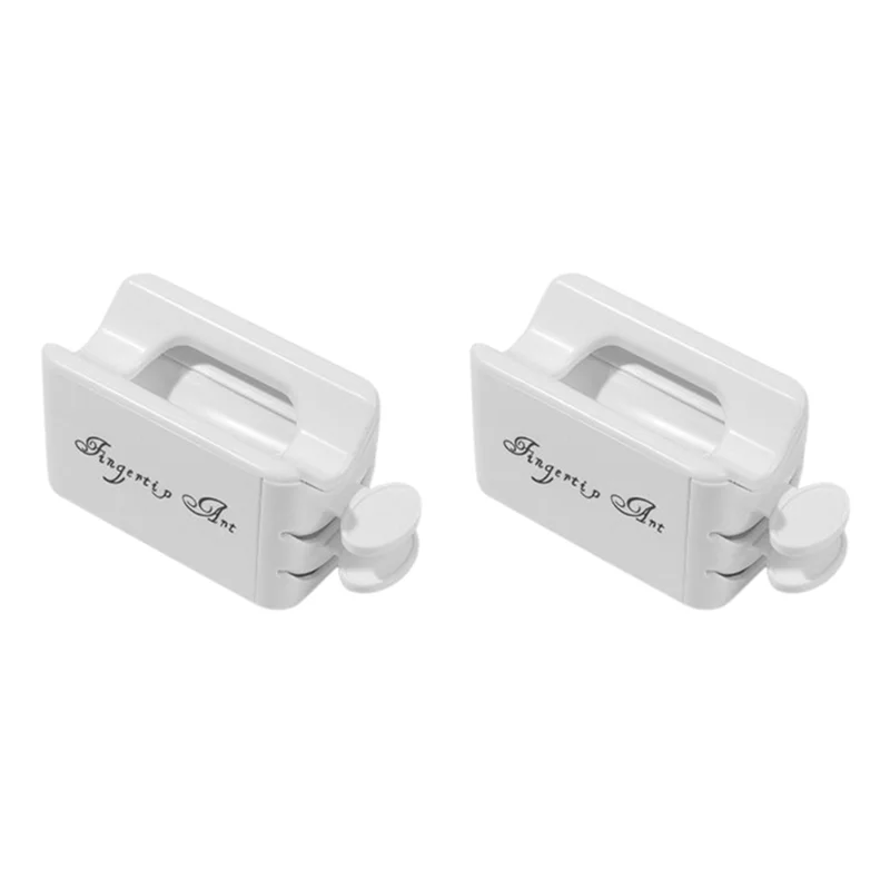 2X แบบพกพา Dipping Powder ถาดรีไซเคิลเล็บเครื่องมือ Double-Layer สะดวกเล็บเครื่องประดับเพชรผง Recovery กล่อง