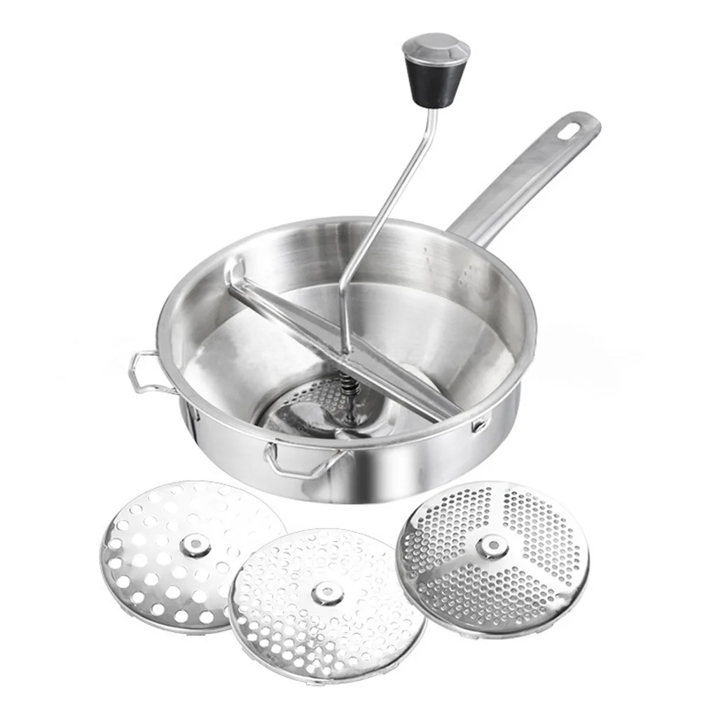 

1Pcs Stainless Steel Food Blender Kitchen Tool Vegetable Fruit Grinder Cooking Mixer Food Blender Potato Mash Supplies