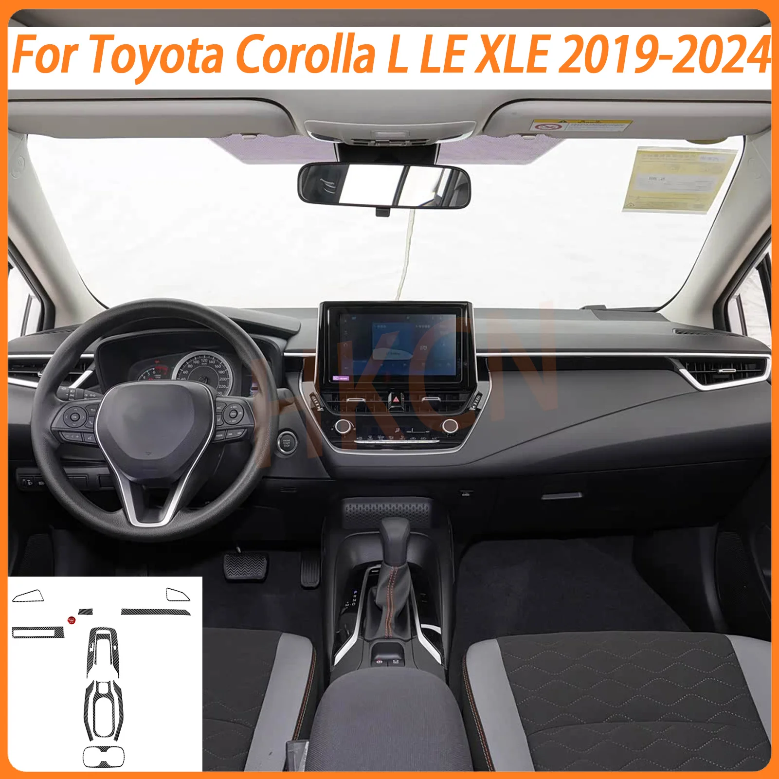 

For Toyota Corolla E210 2019-2024 Glover Box Handle Copilot Strip Headlight Switch Door Inner Handle Panel Carbon Fiber Sticker