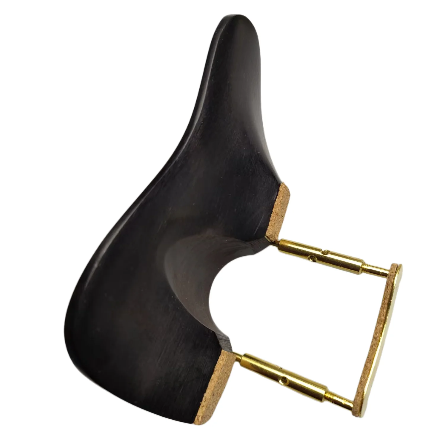 1pc New Model Black Violin Chinrest With Clamp Bracket and Cork 4/4 Full Size,Violin Replacement parts Ebony Wood