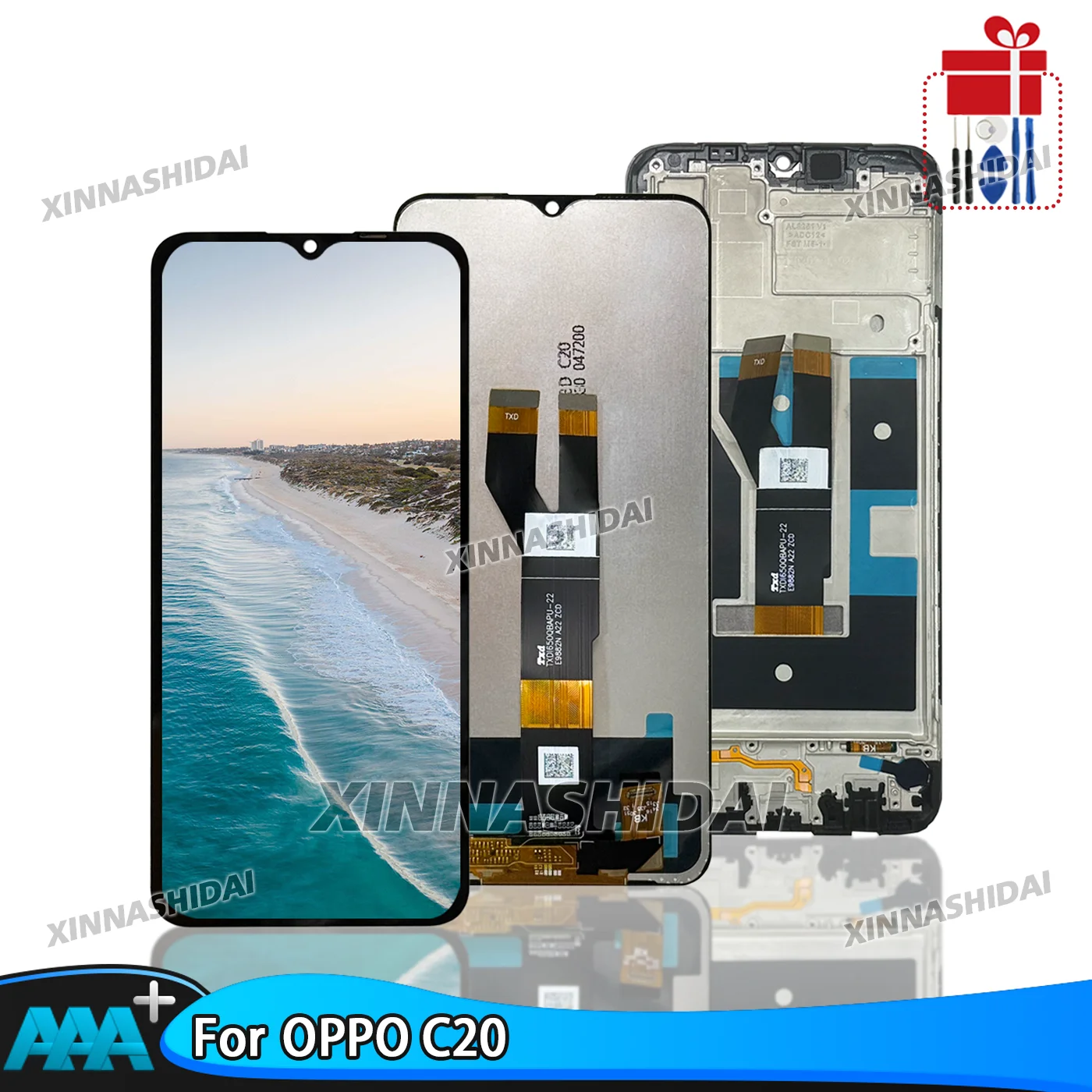 tela-lcd-para-oppo-c20-com-touch-screen-e-aro-digitalizador-–-peca-de-reposicao-para-display-do-oppo-c20