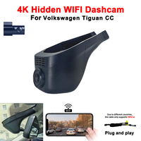 Customized 4K HD Dash Cam For Volkswagen CC Bora Tiguan Touran Passat Teramont Octavia Front and Rear WIFI Car Dvr Dashcam