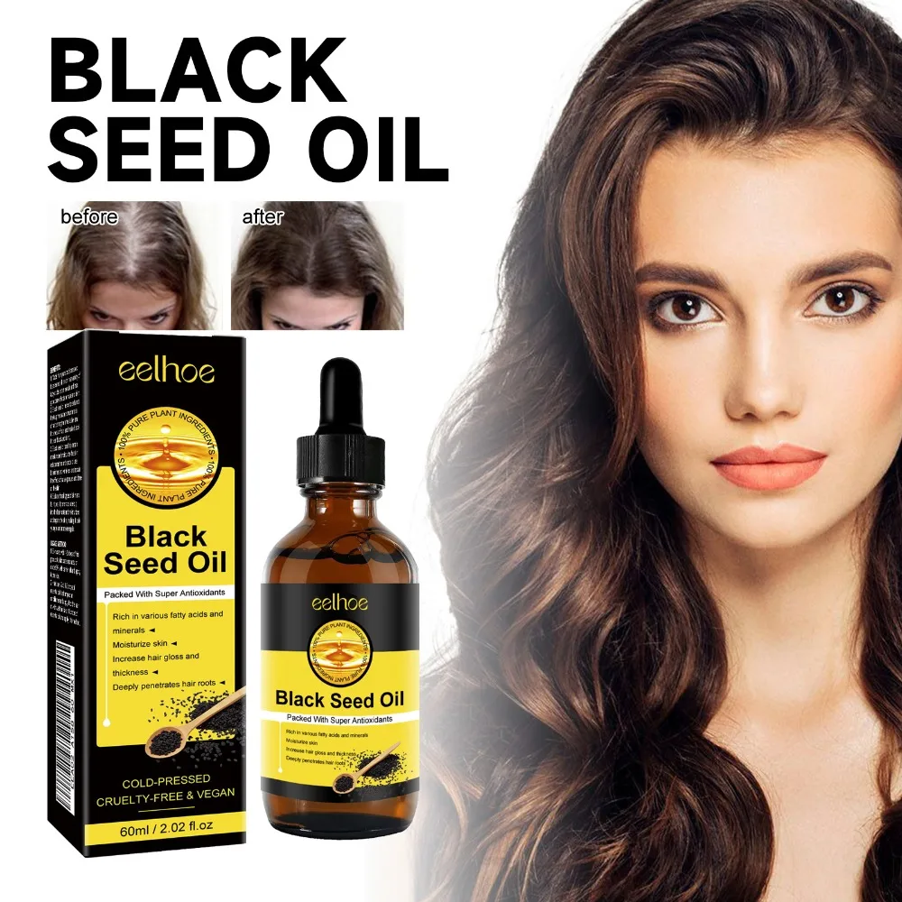 Black Seed Oil Serum Improve dry and frizzy nourish and repair damaged hair anti-hair loss dense hair serum