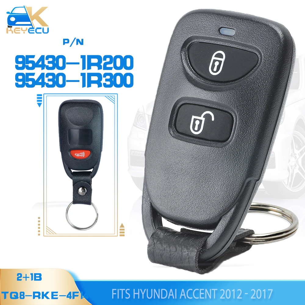 KEYECU 95430-1R300 / 95430-1R200 ,TQ8-RKE-4F14 Upgraded Remote Key 315MHz Fob for Hyundai Accent 2012 2013 2014 2015 2016 2017