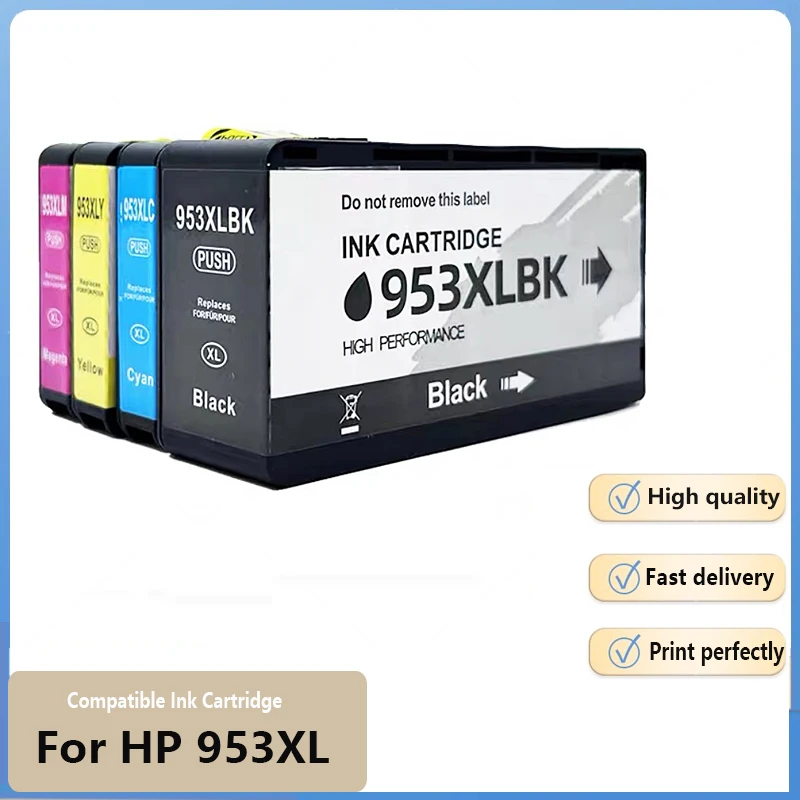 

Совместимый чернильный картридж 953XL HP953 для принтеров HP Officejet Pro 7720, 7730, 7740, 8210, 8218, 8710, 8715, 8718, 8720, 8730, 8740