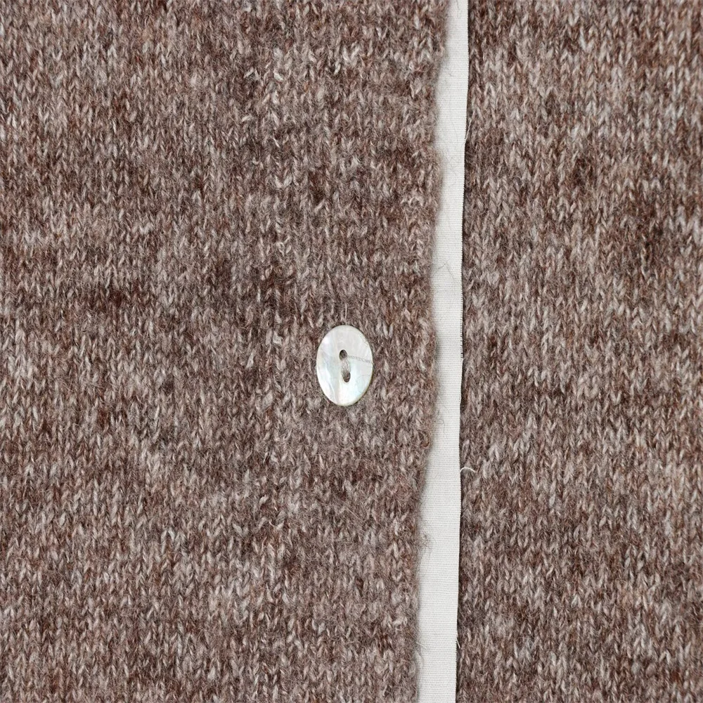 Autumn new women's clothing European and American style fashionable versatile color blocking knitted jacket