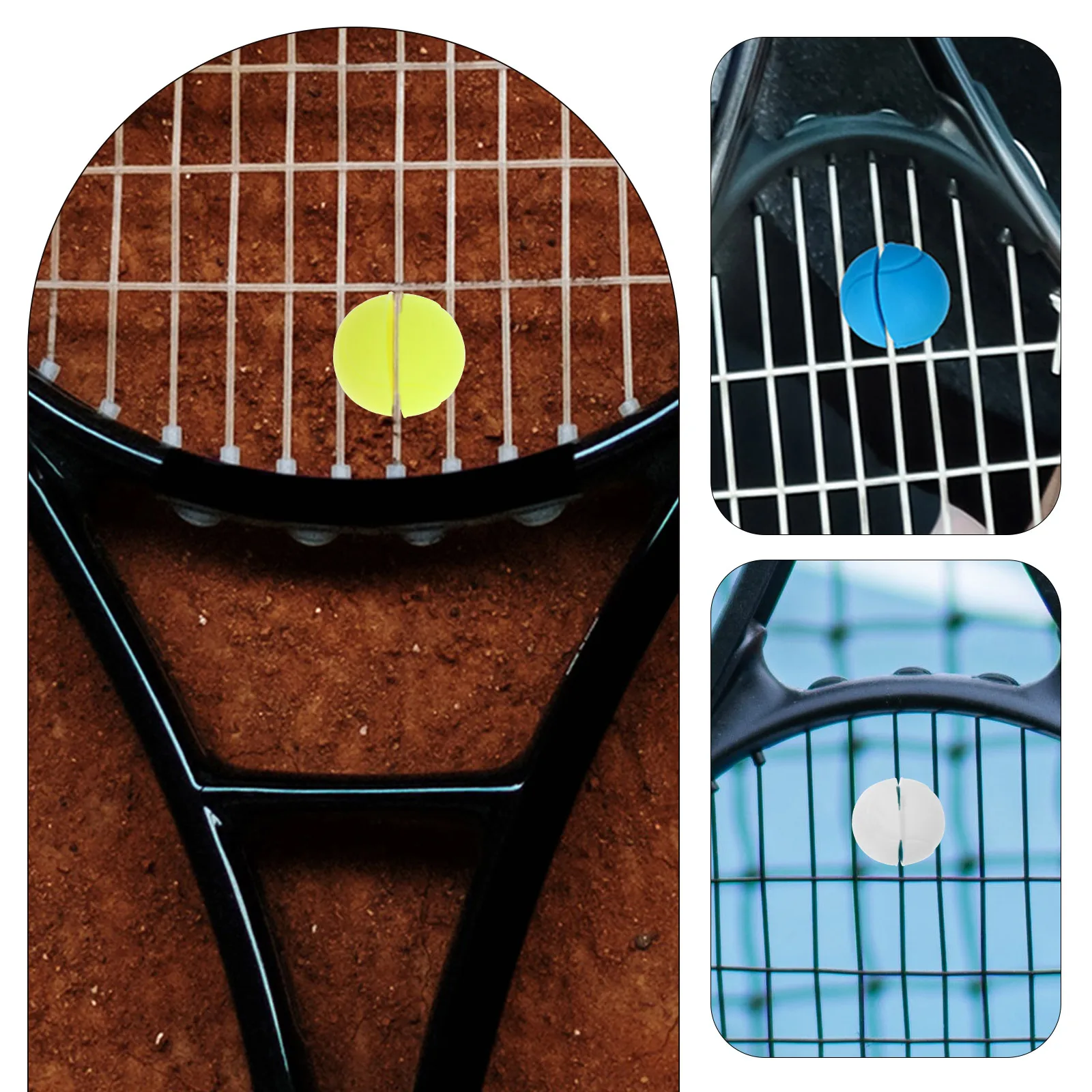 

3pcs Tennis Racket Vibration Dampeners Plastic Shock Absorbers Reduced Vibration Tennis Accessories Gift For Players