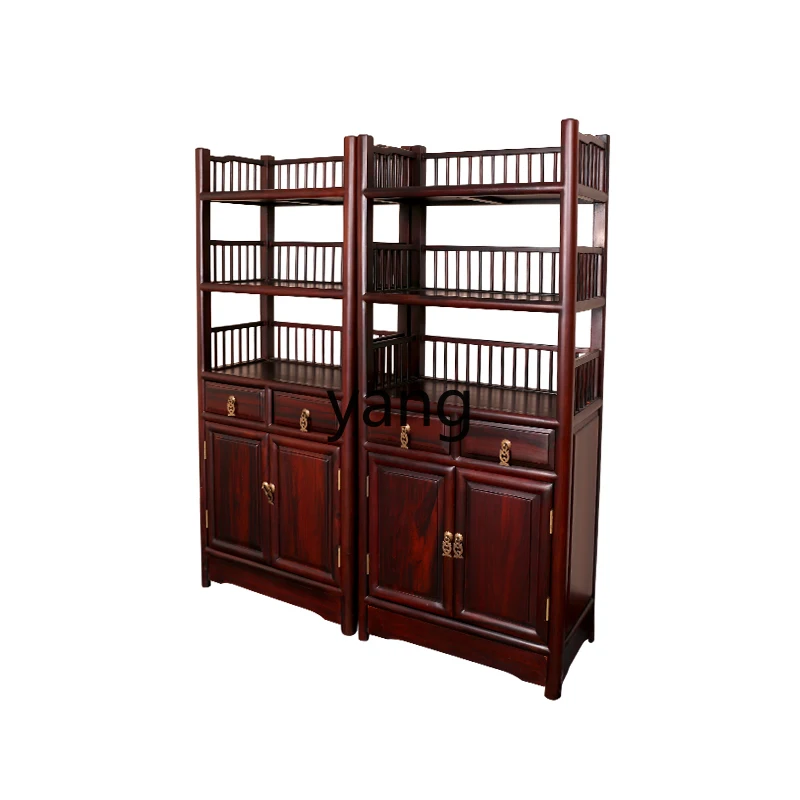 

LTT mahogany small bookcase, newspaper shelf, solid wood storage cabinet