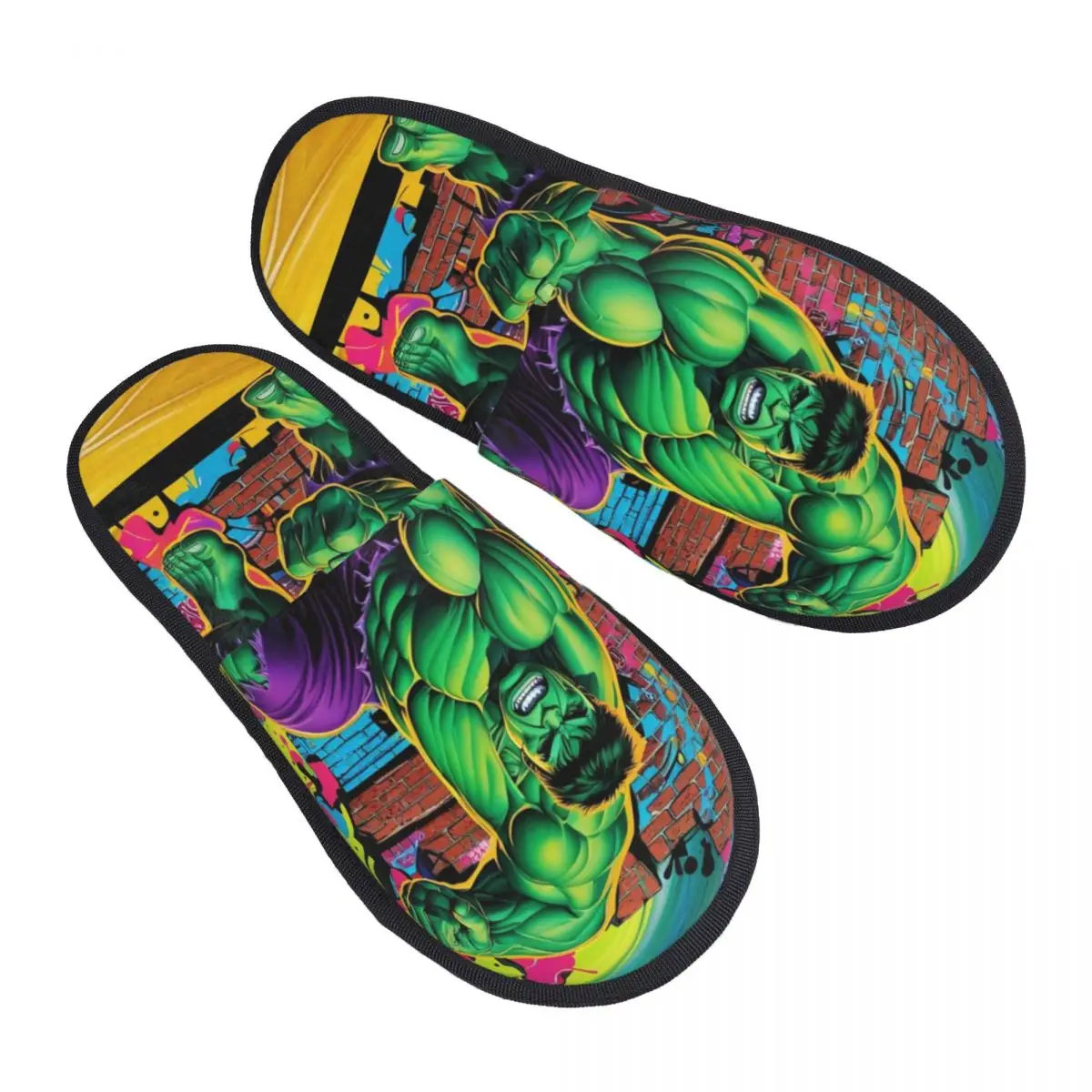 

Изготовленные на заказ тапочки из пены с эффектом памяти Hulk Super Heroes, женские мягкие теплые модные домашние тапочки из фильма