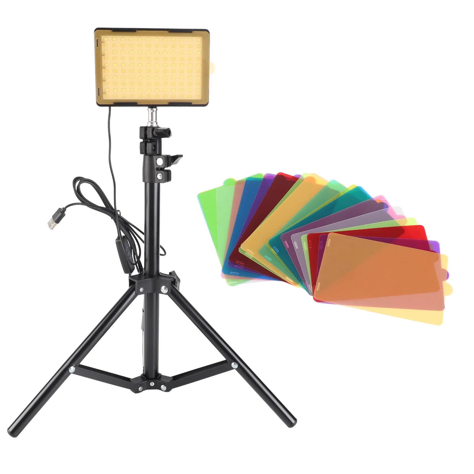 2PCS LED Video Light Multipurpose USB Photo Lights Photography Lighting Kit for Video Conferencing Live Streaming