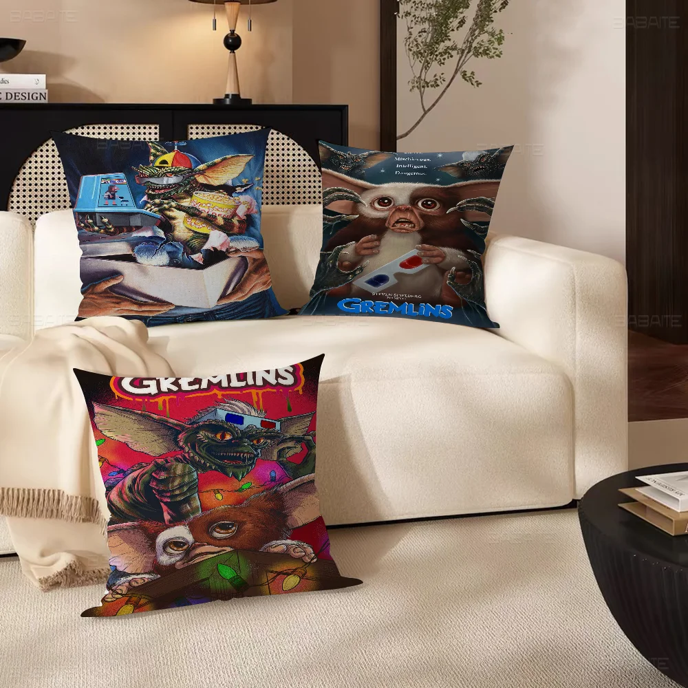 Gremlins Movie Pillowcase Toon Gift Cushion Cover Bedroom Home Sofa Chair Seat Decor Pillow Case