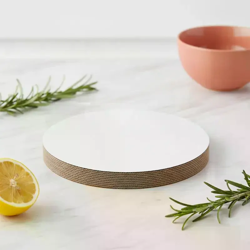 10Pcs 15/20/25/30cm Round Cake Boards Circle Cardboard Base Cupcake Dessert Tray Birthday Party Cake Decorating Supplie
