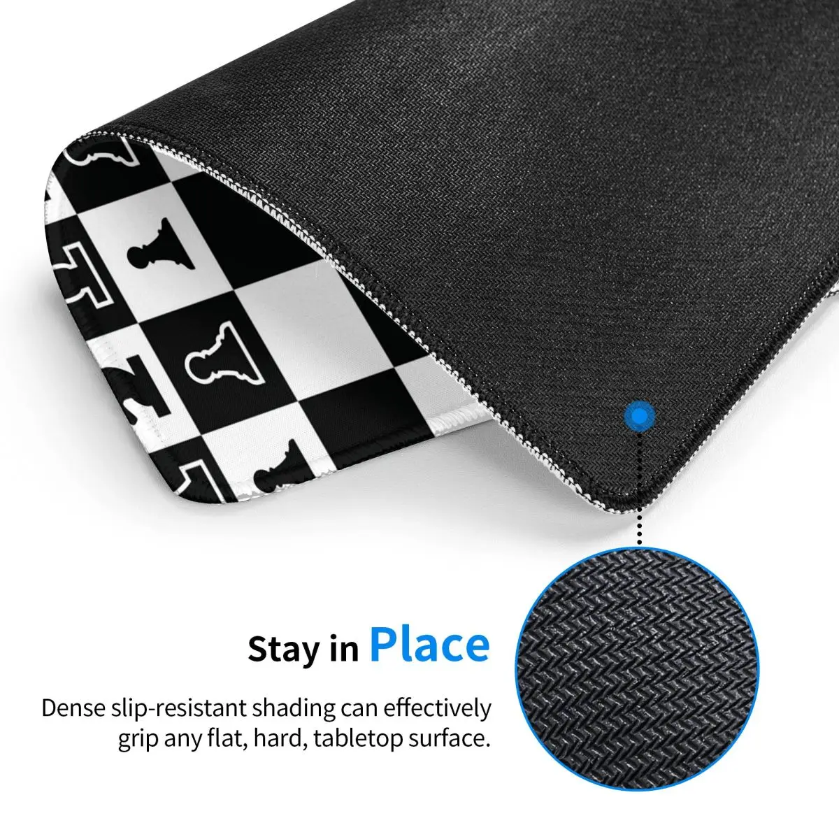 Chess Board Black And White Grid Checkered Multi-size Mouse Pad Computer Keyboard Mouse Mat Gamer PC Laptop Desk Mat