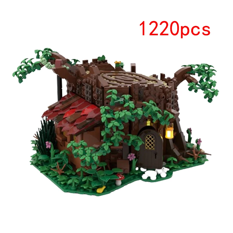 

Spot Small Particle Assembly MOC-98101 Architecture Forest Tree Root House Children's Toys DIY Gift Model Ornament