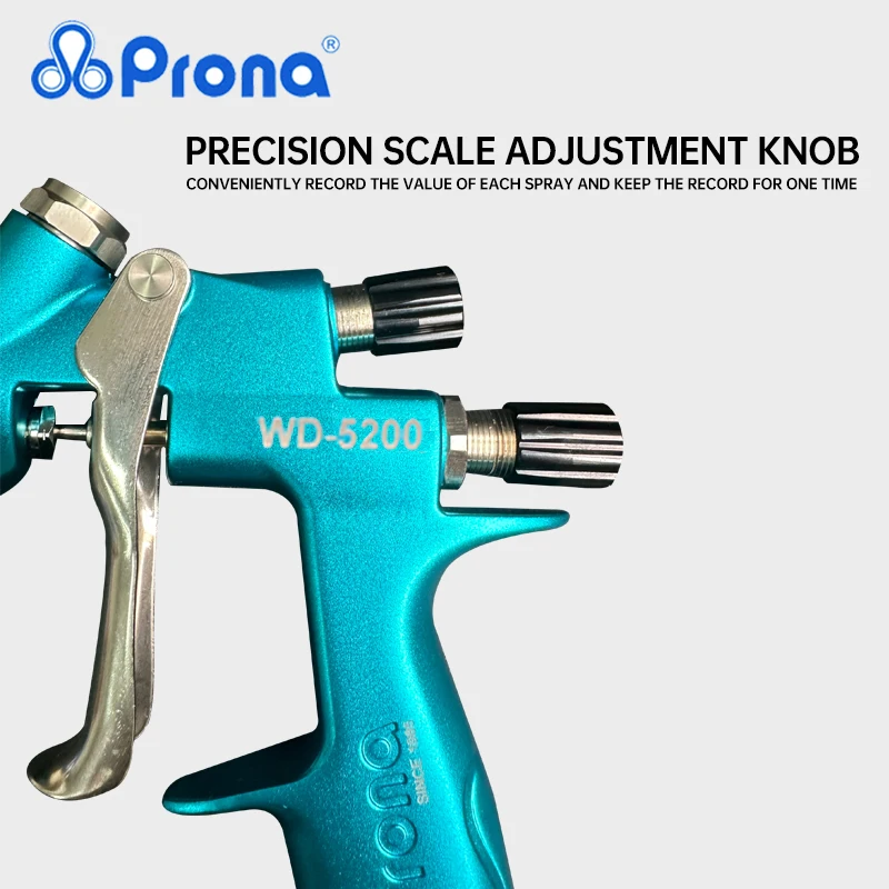 Prona WD-5200 Suction Paint Spray Gun High Efficiency Finishes Sprayer for Vehicle Body Refinish Wooden Furniture Industry Use