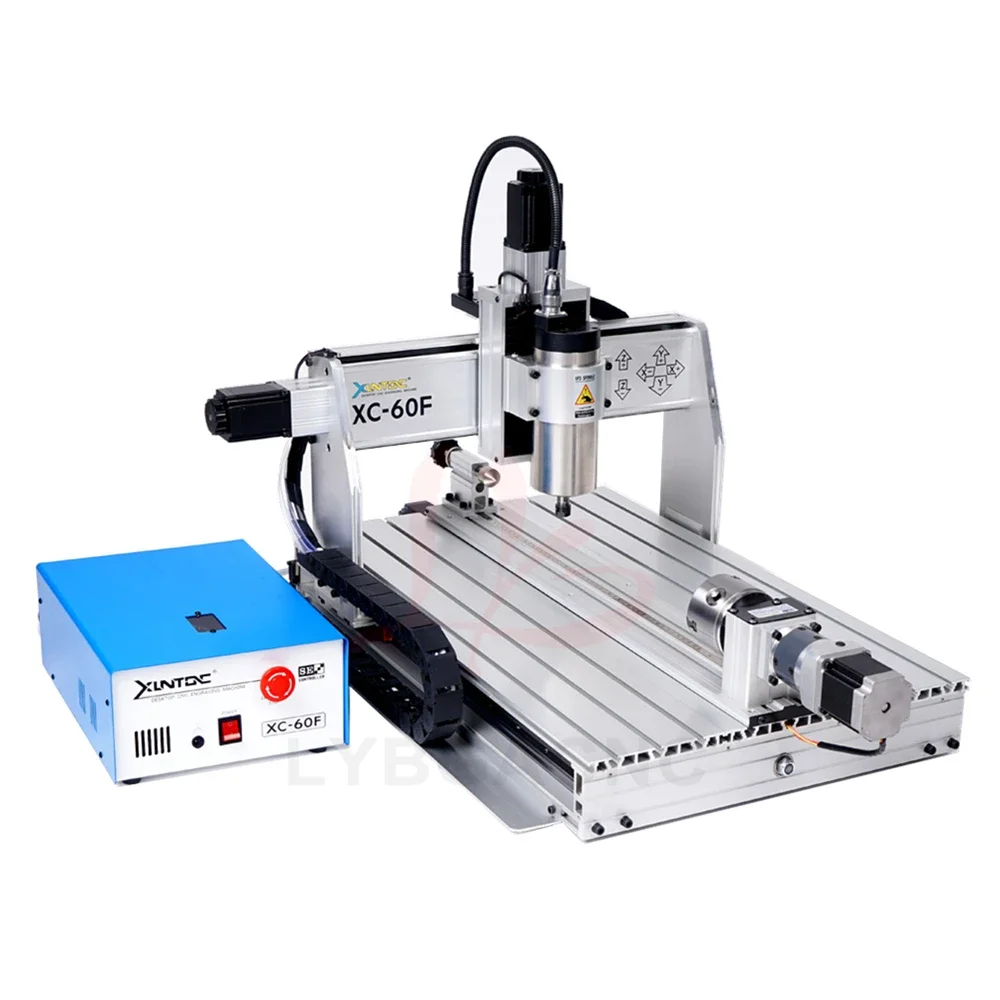 Wood Metal Engraving Cutting Machine Square Rail Air-cooled 1.5KW Spindle Milling Engraver 6040 3/4 Axis Aluminum Drill Cutter