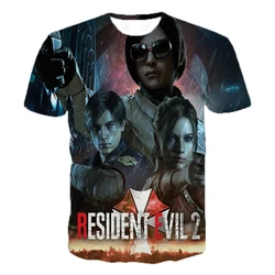 Horror Game Resident Evil O-neck Tshirt 3D Printed Casual Men's/Women's Hip Hop Short-sleeve Kids T-Shirt Unisex Clothing