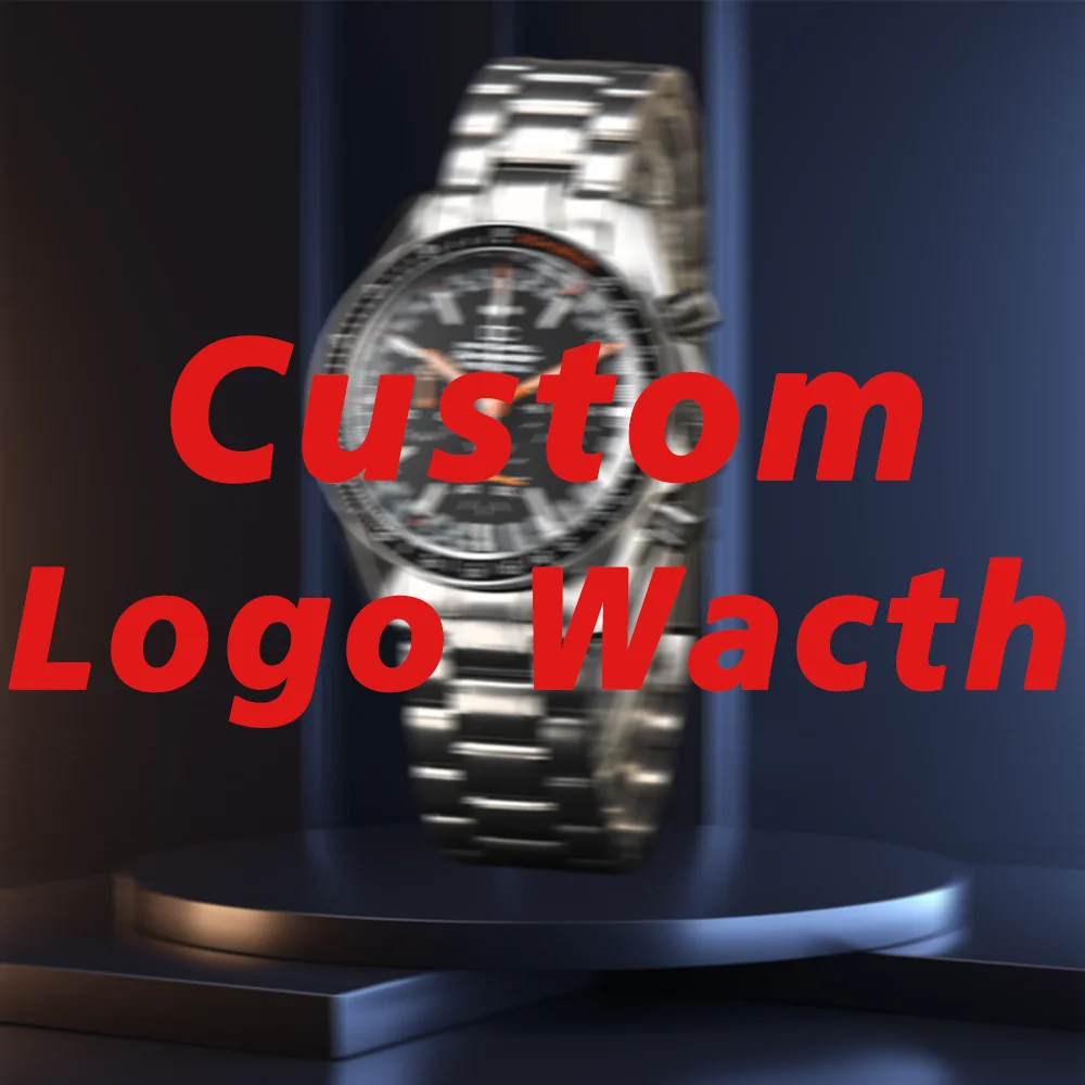 Reloj con logotipo personalizado VK63, caja de zafiro de moda de 40mm, relojes automáticos de acero inoxidable 316L para hombres, negocios de alta calidad