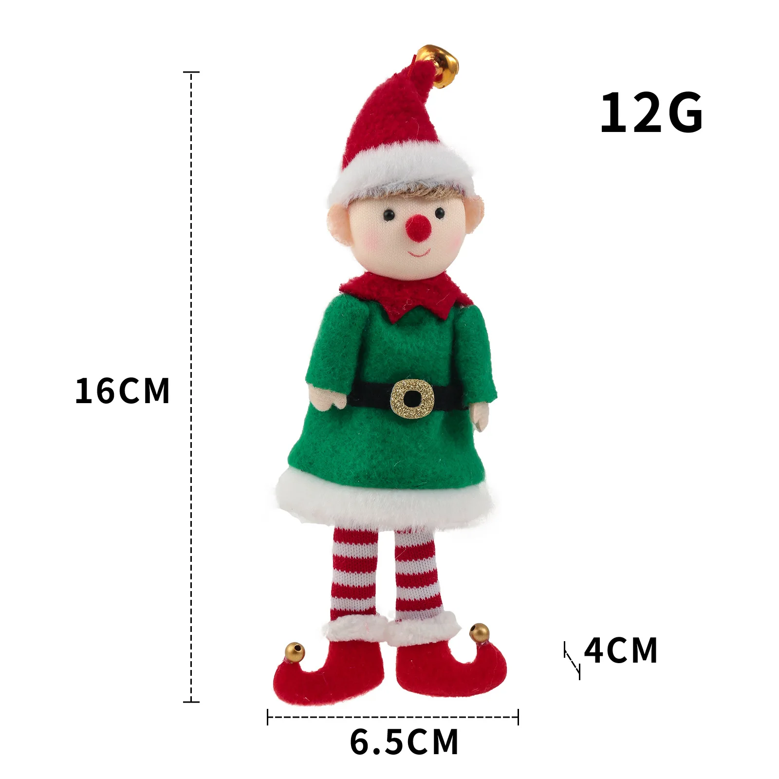 1pcs Christmas Elves Stuffed Plush Dolls Hanging Ornaments Xmas tree Decor cute Boy Girl Elf Pendant Kids Gifts New Year noel