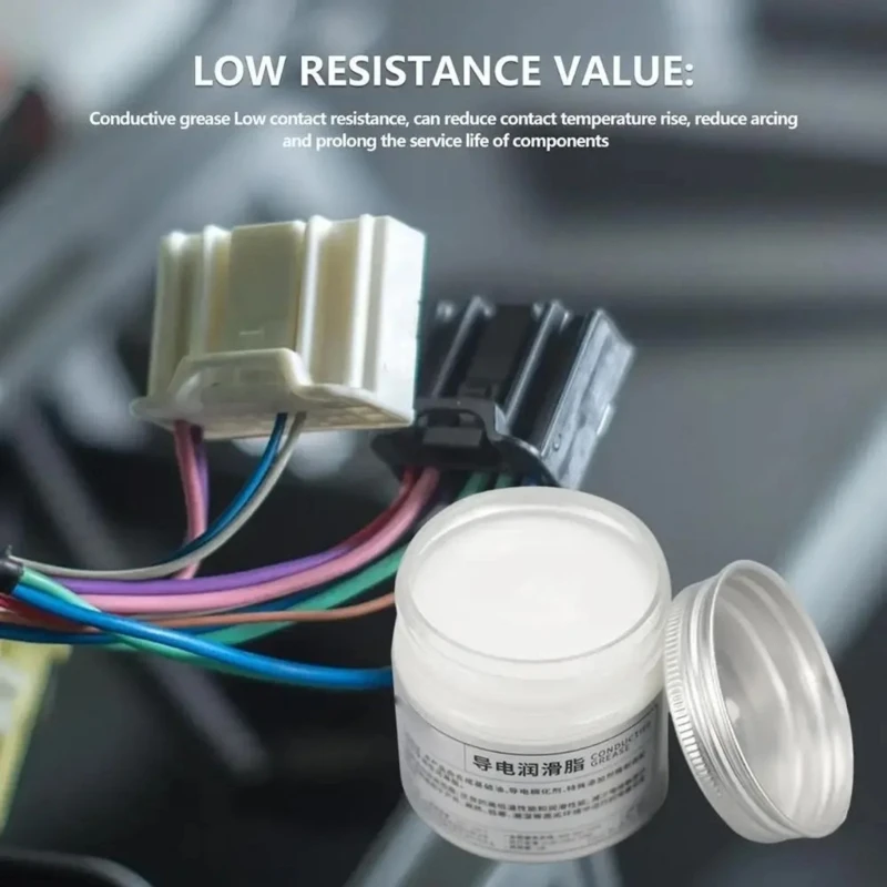 

100g Conductive Silicone Grease Temperature Resistance & Oxidation for Electrical Contacts Switches Lubricants