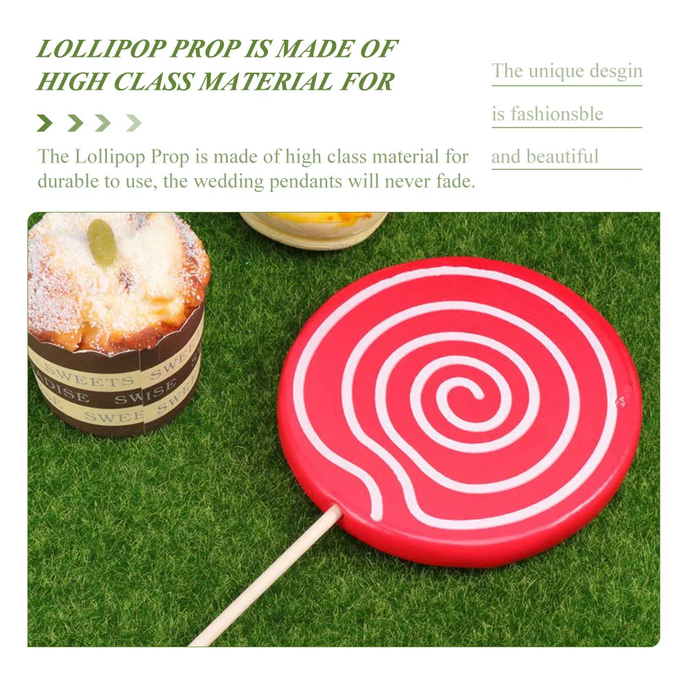 3 Pcs Lollipop Model Polished Lollipops Photography Prop Creative Mermaid Fake Props Resin Party Decoration Beautiful