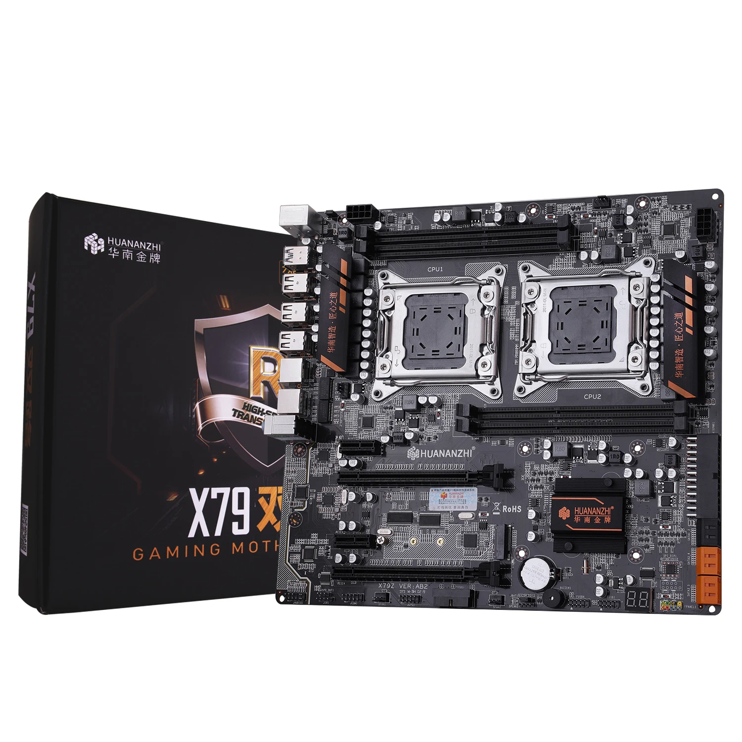 HUANANZHI X79 4D Dual CPU Motherboard for Intel X79 LGA 2011 E5 DDR3 1333 1600 1866MHz 128GB PCI-E SATA3 USB3.0 E-ATX