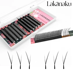 LAKANAKU Fox YY Cilios Fox Eye Lashes Natural Pre made Eyelash Extensions Fluffy Cilio YY