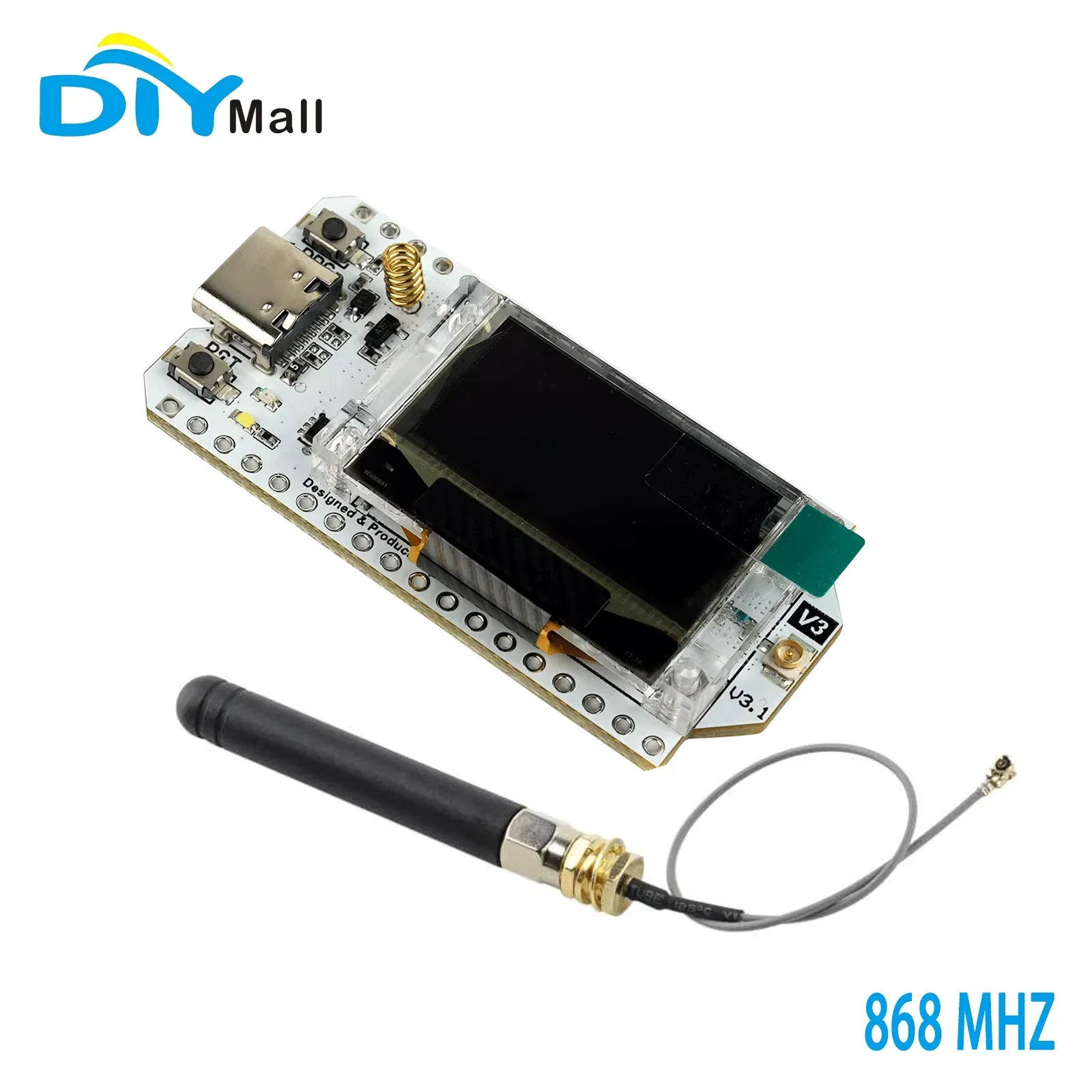 DIYmall LoRa32 V3 Development Board with SX1262 OLED Wireless IoT Module for Low Power Meshtastic Devices