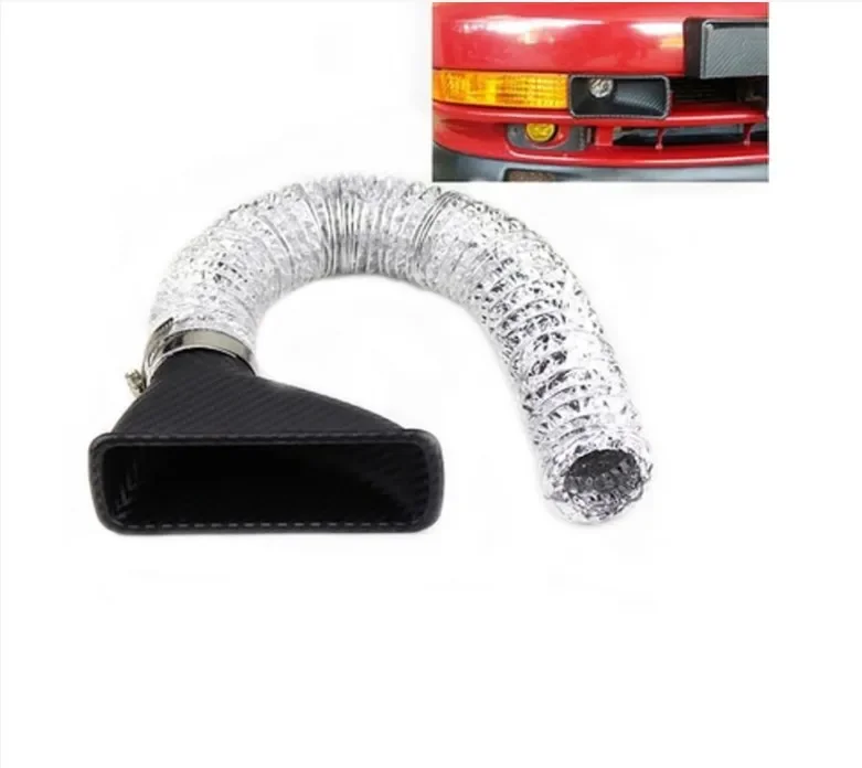 Carbon Fiber Pattern Air Inlet Car Air Intake Duct Air Outlet Universal