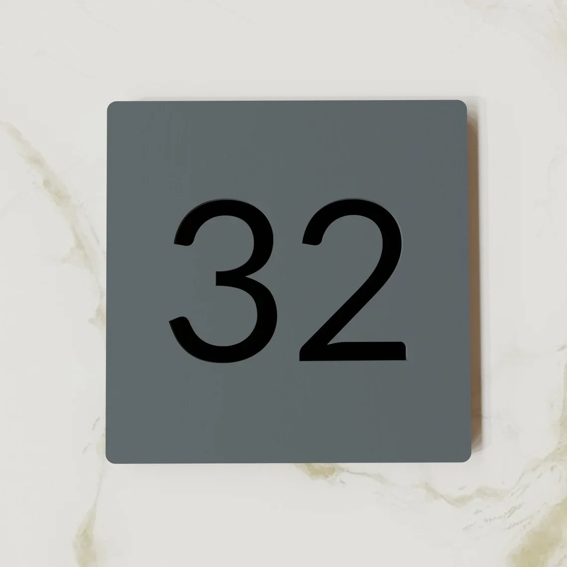 Modern House Number Sign Grey Number Plaque Exam Room Numbers Door Number Sign Apartment Number Hotel Room Numbers