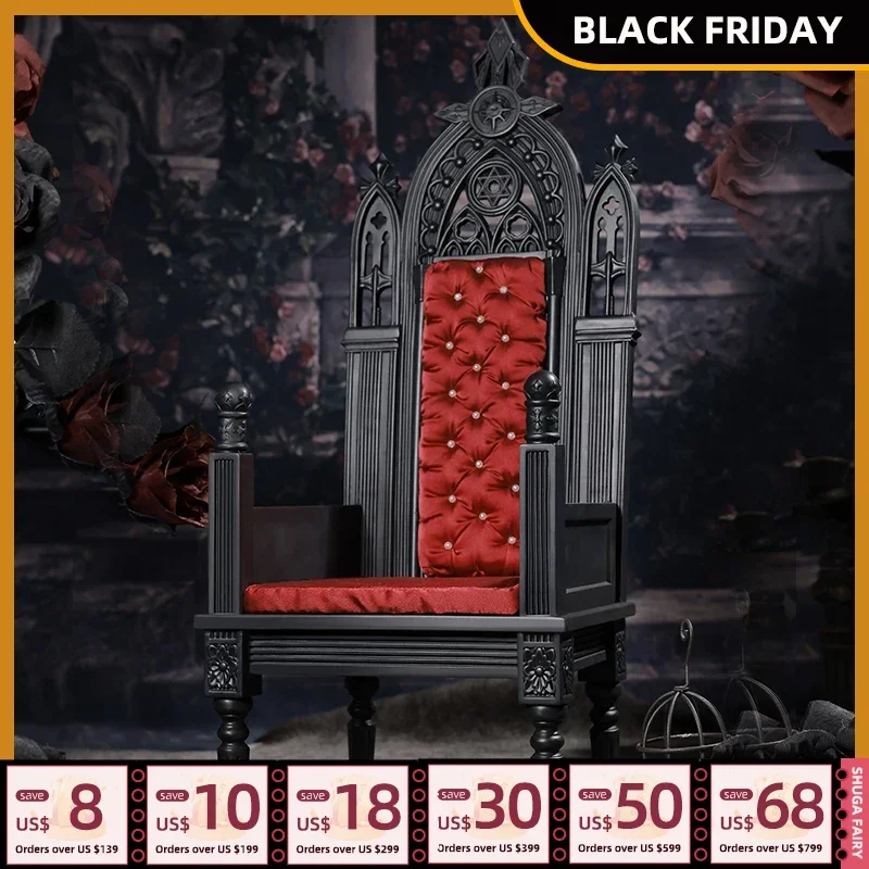 Resin Chair BJD Furniture 1/6 Doll Use Gothic Style Exquisite European Pattern Charm Elegant Atmosphere Dolls Armchair