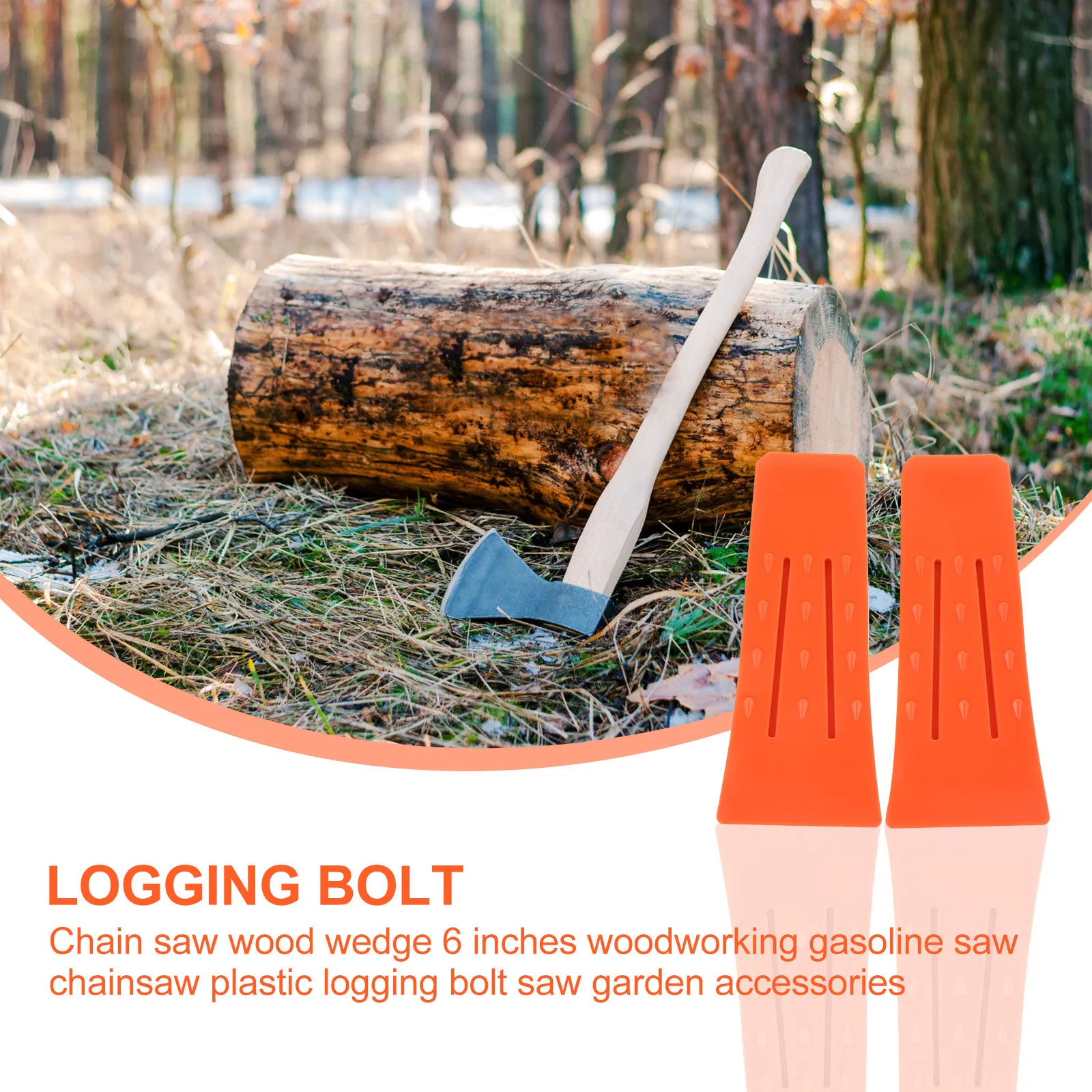 2Pcs Premium Plastic Tree Cutting Wedge Weather Resistant Felling Wedge for Chainsaw Safety Wood Splitting Logging Supply