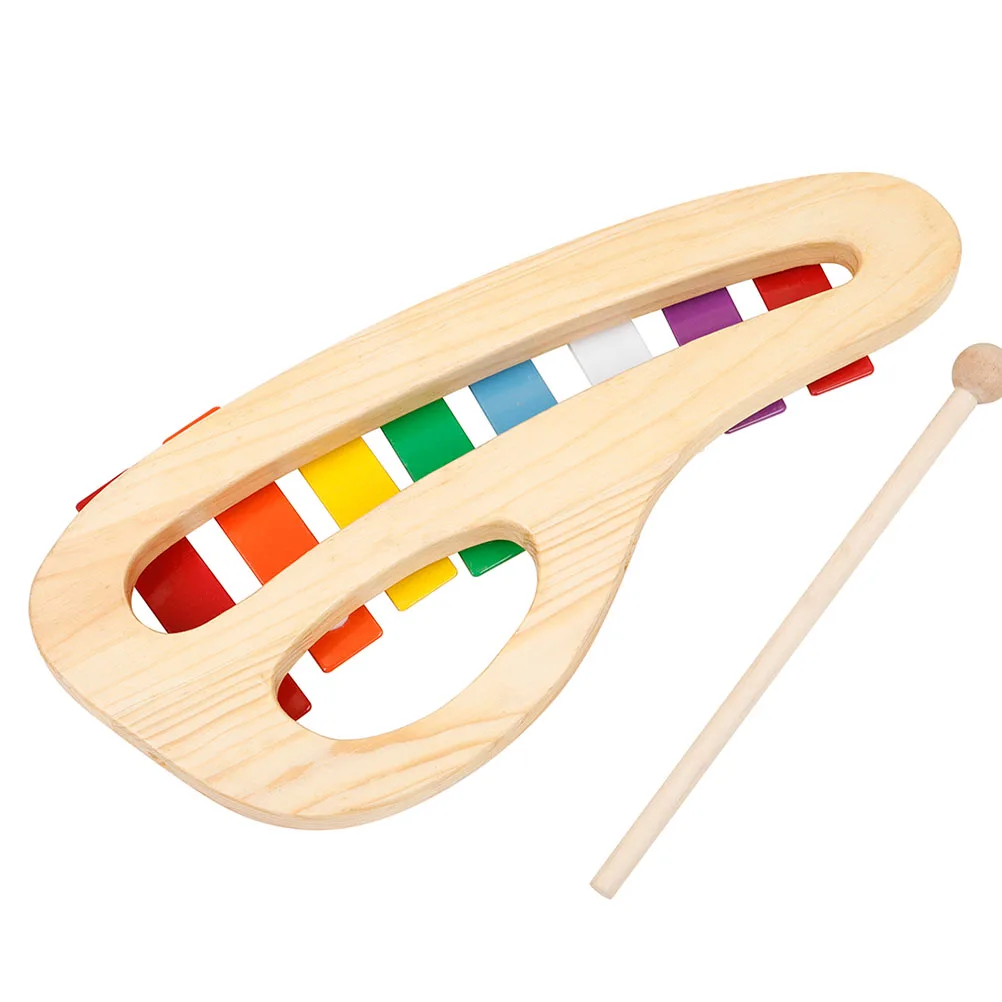 

1 set Wooden Xylophone Kids Percussion Instrument Musical Toy Smooth Surface Develop Rhythm Colorful