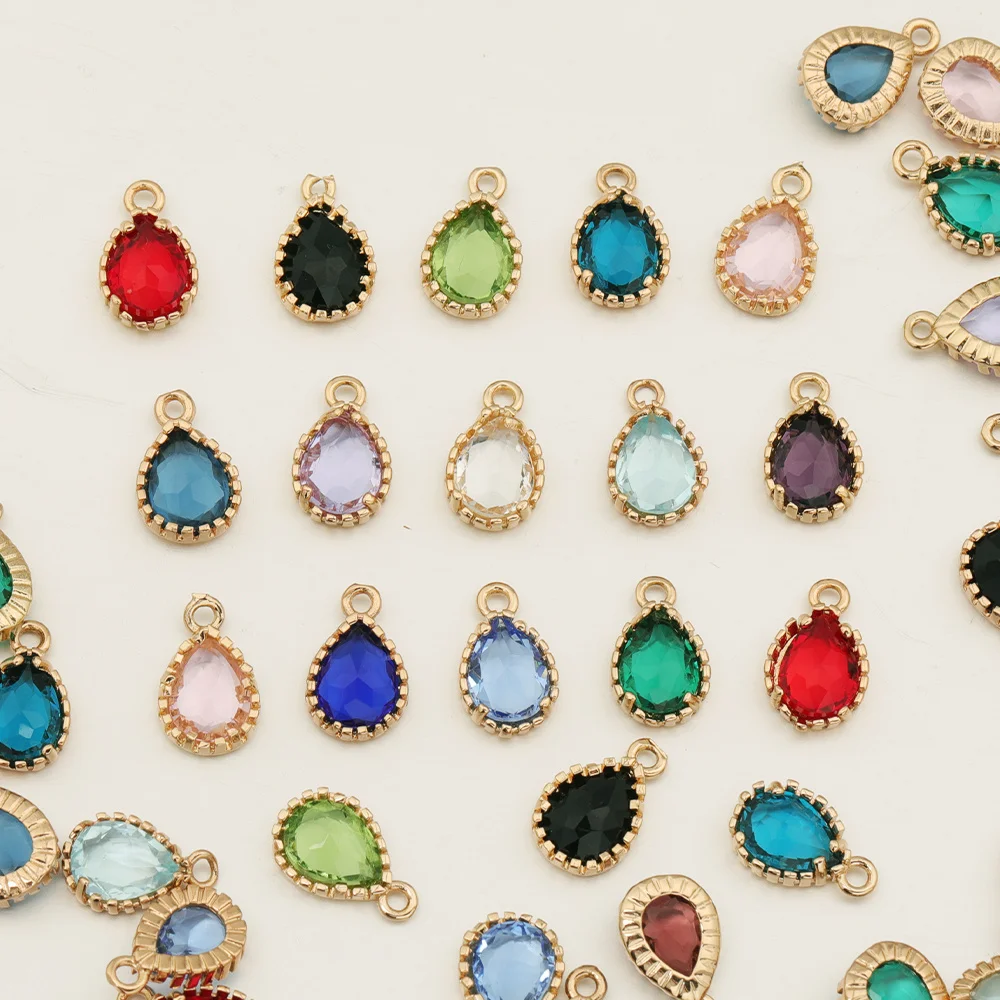 

Cordial Design 100Pcs7*12MM CZ Charms/Hand Made/Jewelry Accessories/Water Drop Shape/DIY Bracelets Making/Copper Pendant #194417