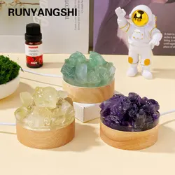 1pc Natural Amethyst Crystal Rough Stone DIY Crystal Bedroom Lamp reiki healing home decor mineral specimen collection