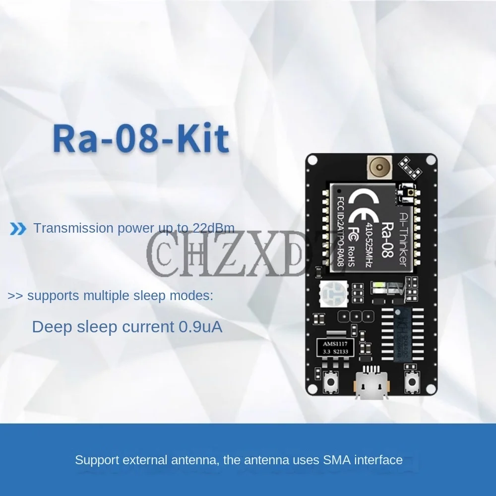 LoRaWAN-Placa de desarrollo de Ra-08, módulo RF 100% Original, interfaz MCU/SMA integrada, antena de 470MHz