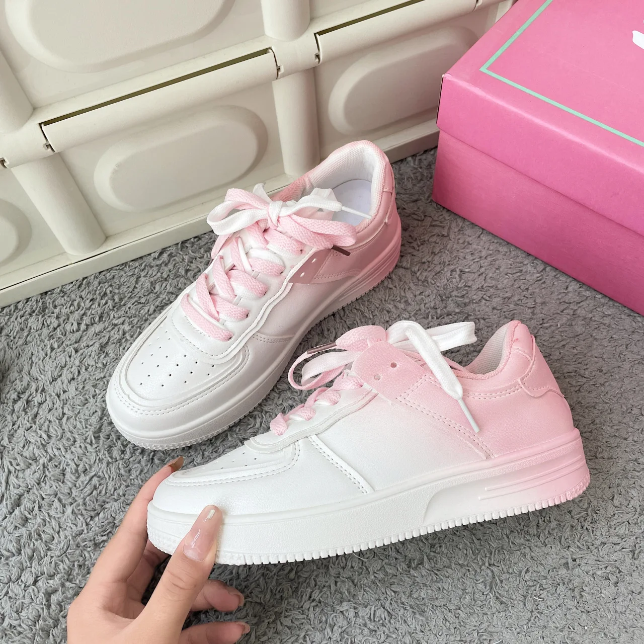 New Designer Color Match Platform Sneakers for Women Spring Autumn Sports Casual Board Shoes Female Korean Zapatillas Mujer