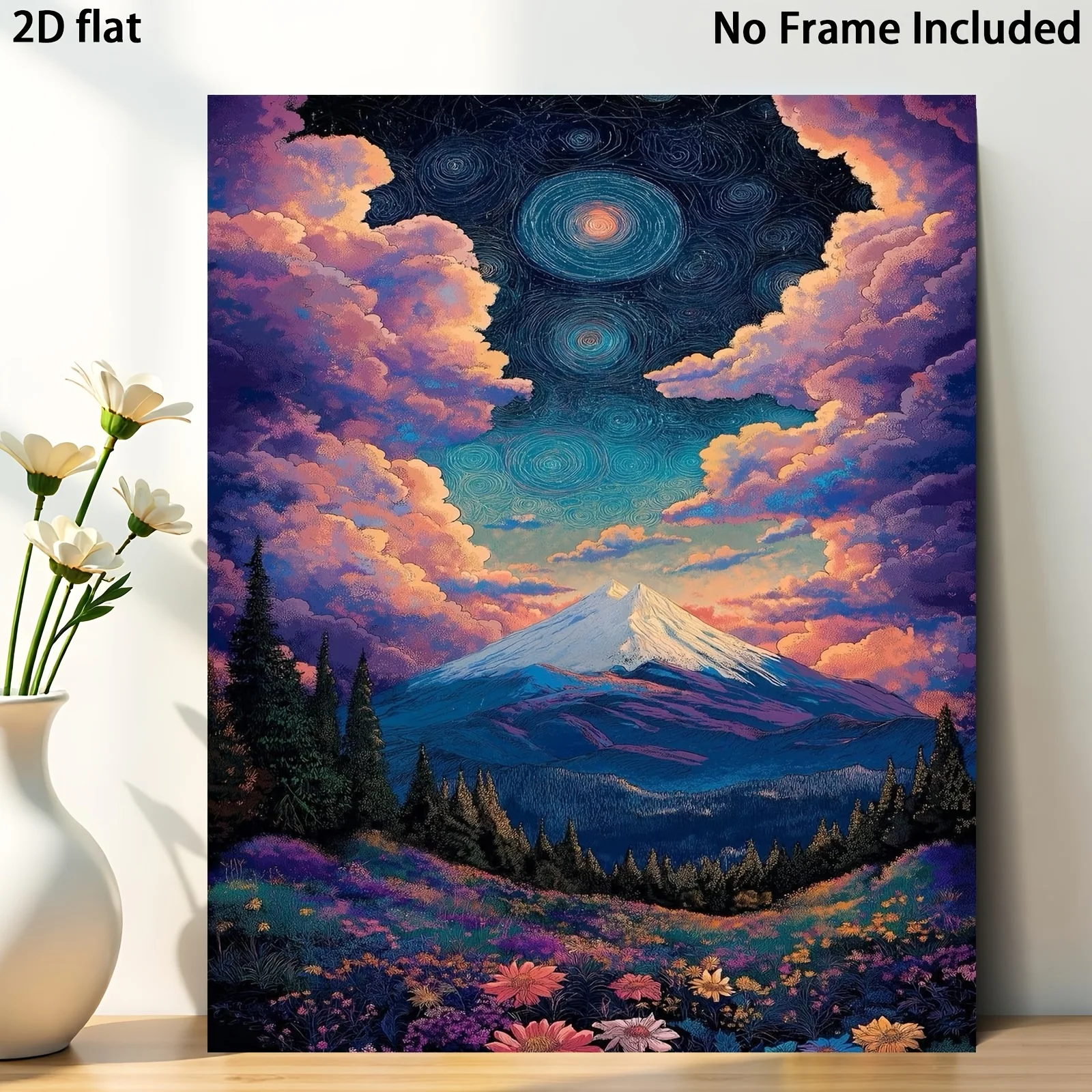 

500/1000/1200/2000PCS Puzzles for Adults Dreamy Starry Sky Flowers,Jigsaw Puzzles Brain Challenge Game Gift Home Decor