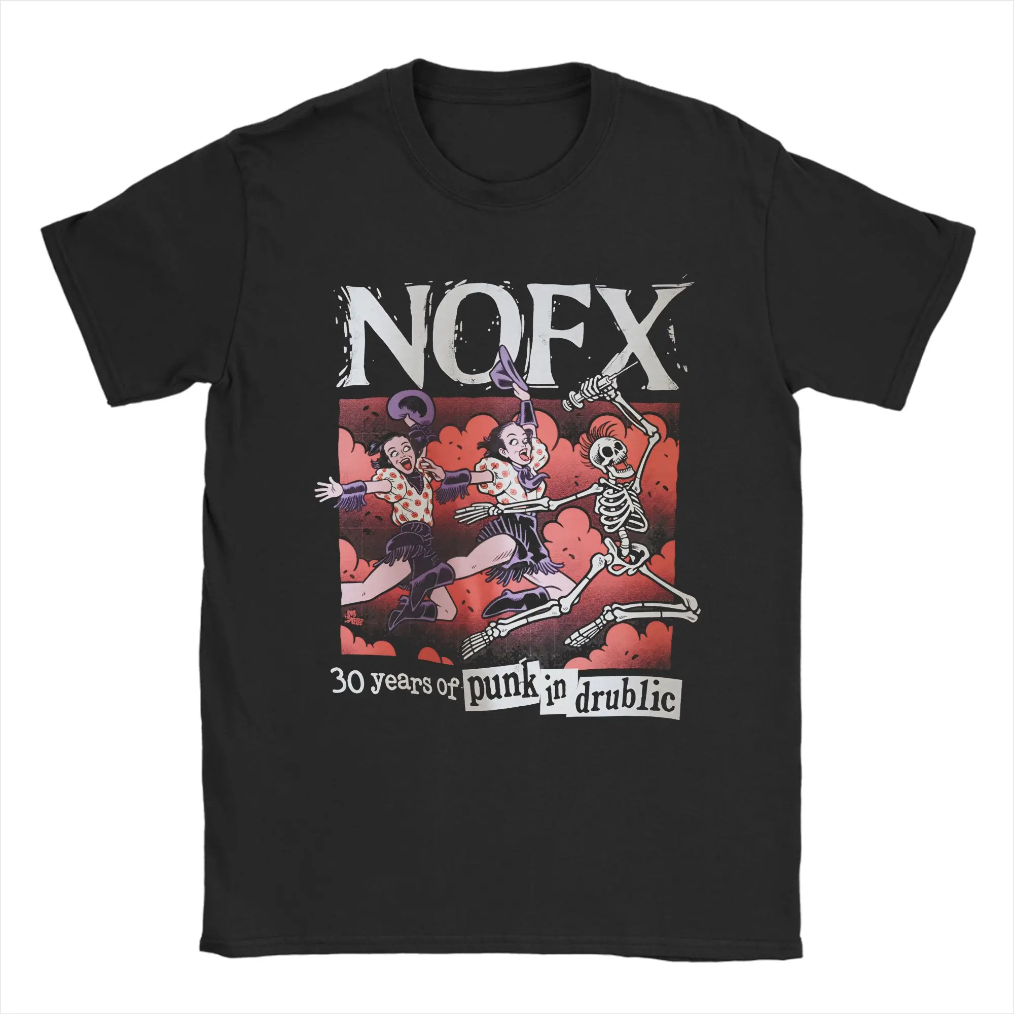 Футболка NOFX Music Tour, летние футболки в стиле Харадзюку, хлопковые футболки с круглым вырезом 4XL, 5XL, 6XL, одежда, уличная одежда с короткими рукавами, топы
