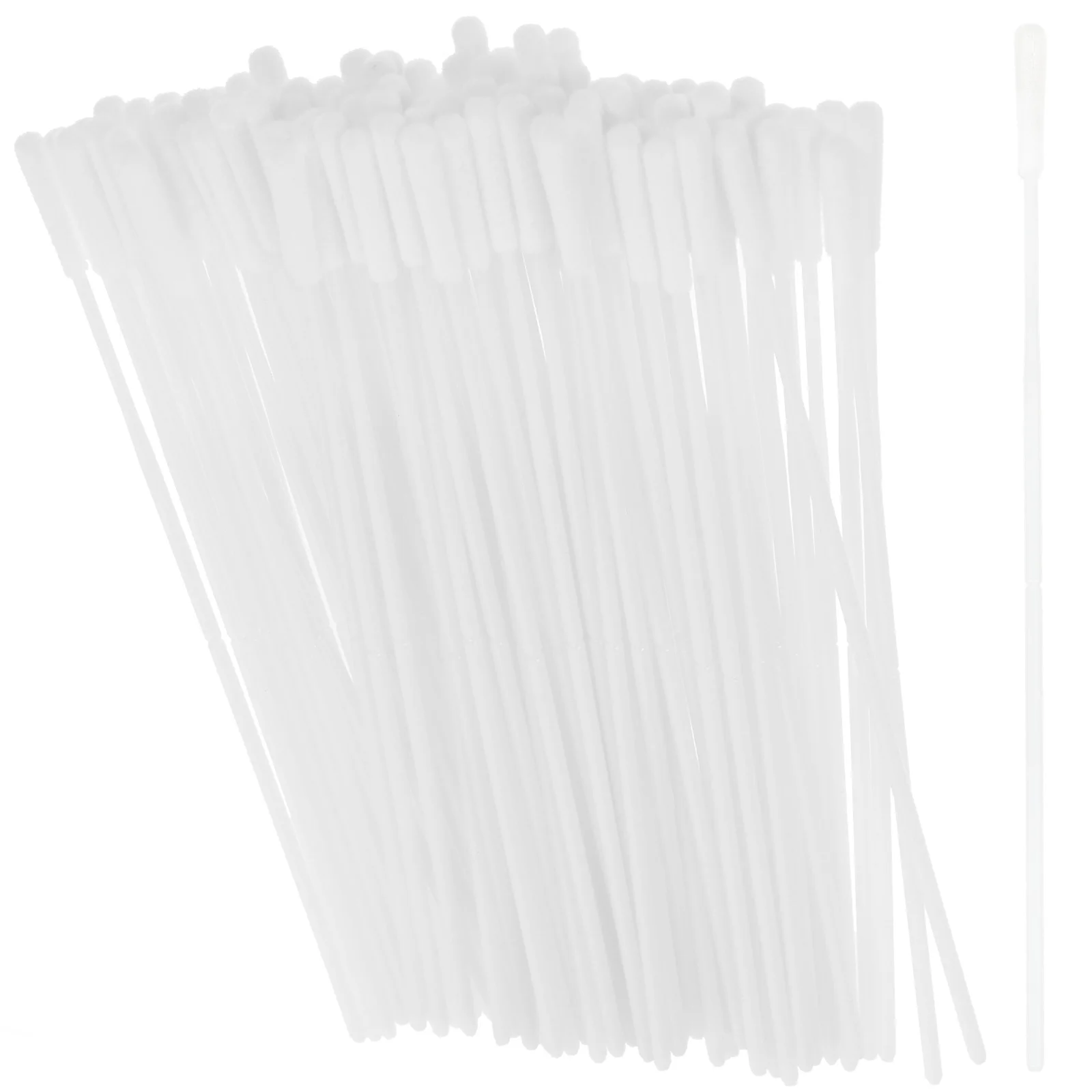 100 Pcs Sterile Nasal Swabs Throat Disposable Oropharyngeal Sample Collection Flocked Nasopharyngeal