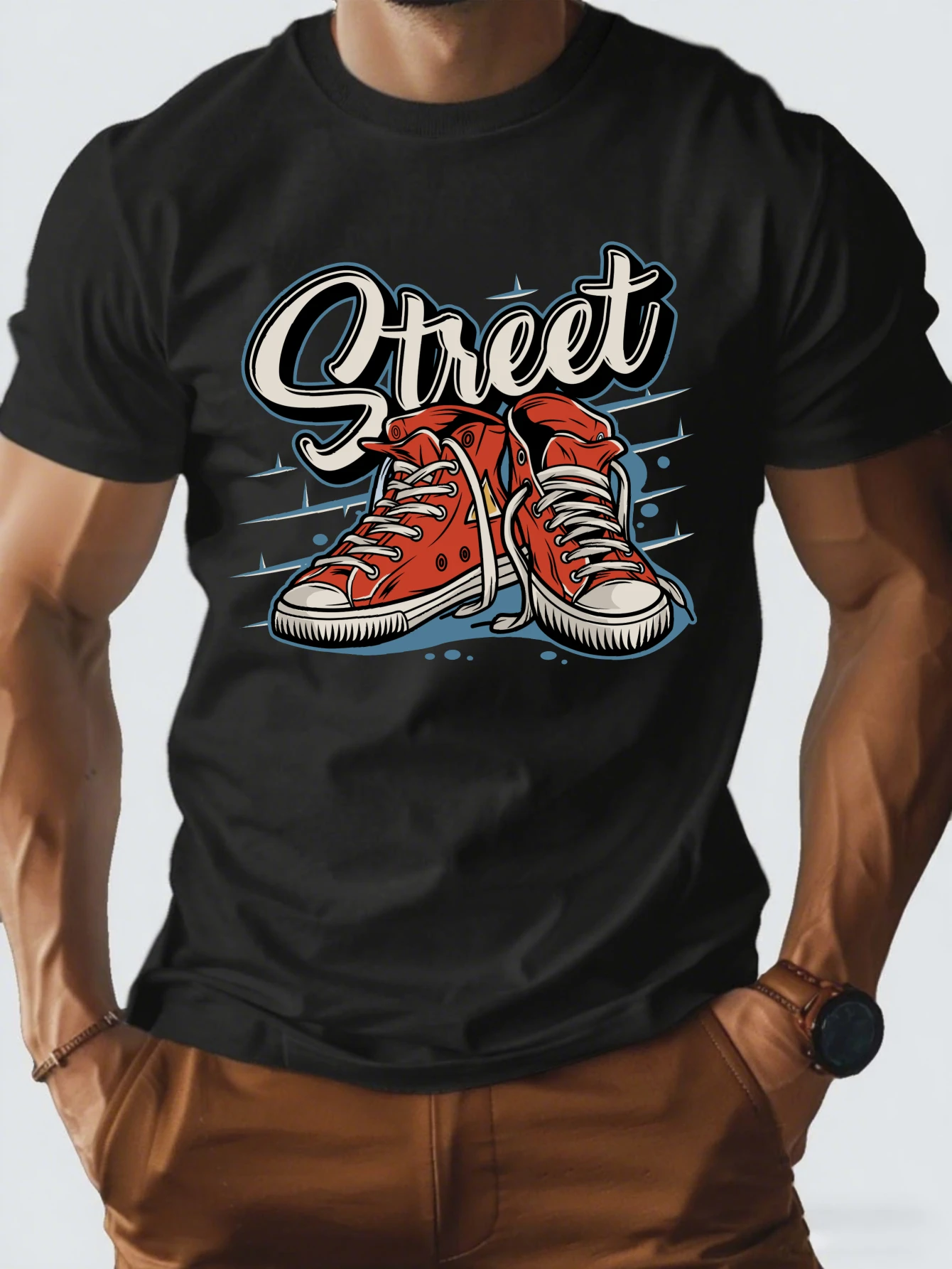 

Men's "Today Is A Good Day" Letter T-Shirt Motivational Retro Casual Streetwear Cotton Tees