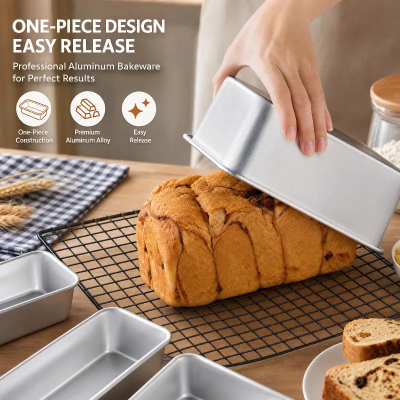 Wholesale anodized aluminum rectangular bread pan brownie cake mold