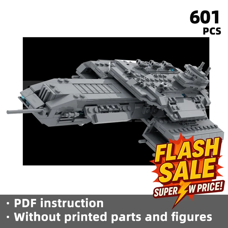 

The star movie sci-fi building block future combat vehicle features a thick armor feel and a spacious hull layout