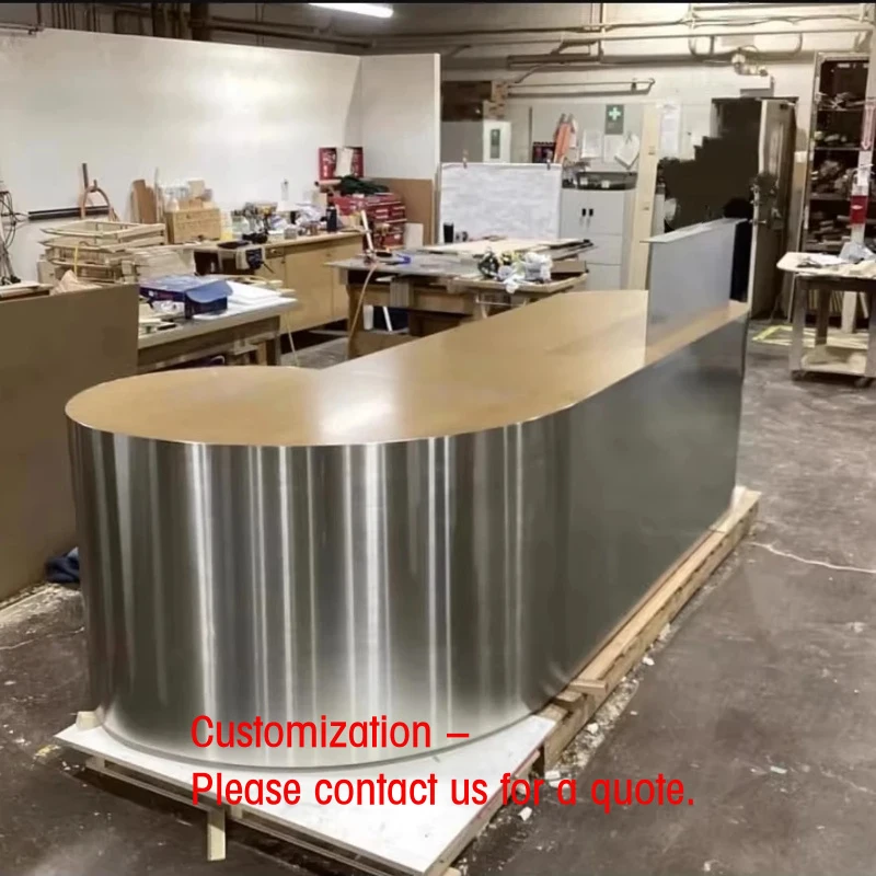 

custom.Custom Modern Commercial Heavy Duty Durable Reception Desk Front Counter Cashier Table Beauty Salon Bar Counter Stainless