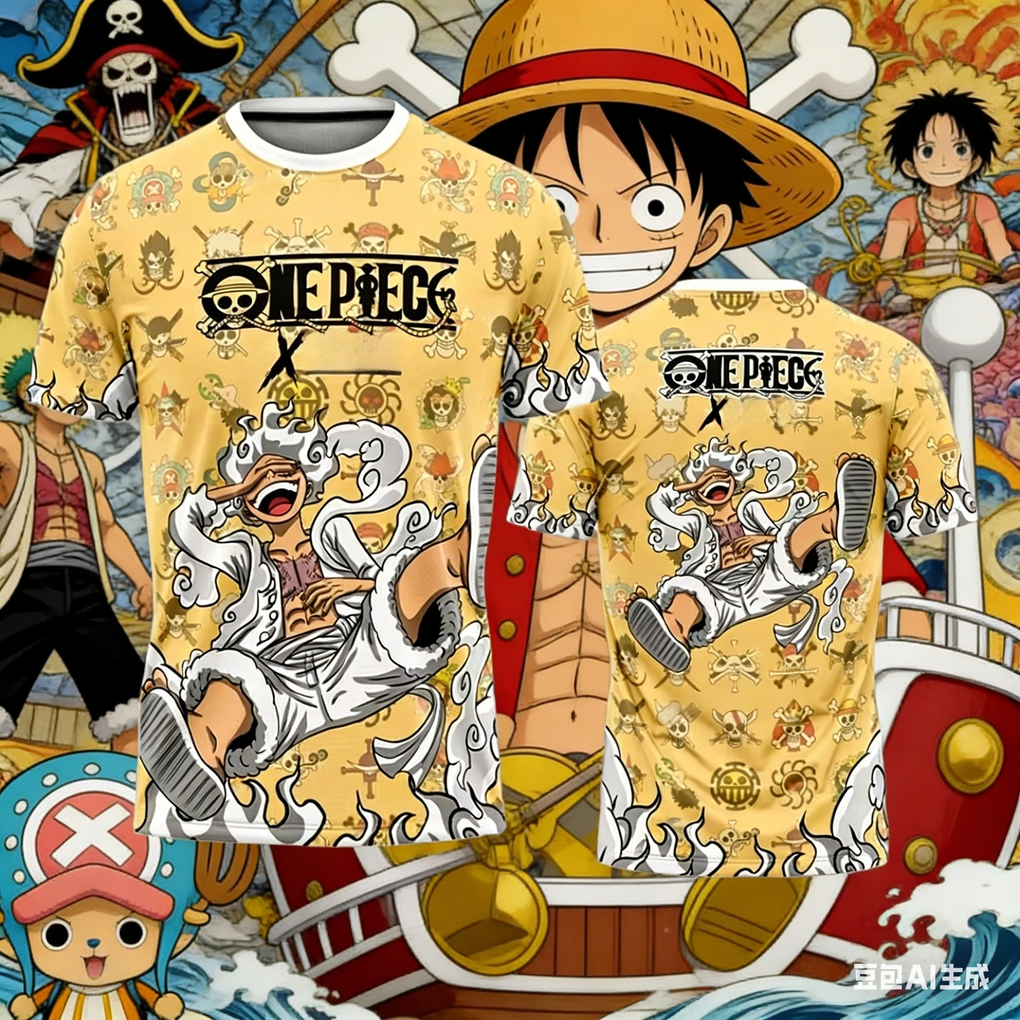 2026 One Piece Anime Graphic Football Jersey 3d Printing Sports Dry Quickly Men's T-Shirt Children's Clothing Tee Y2k Woman